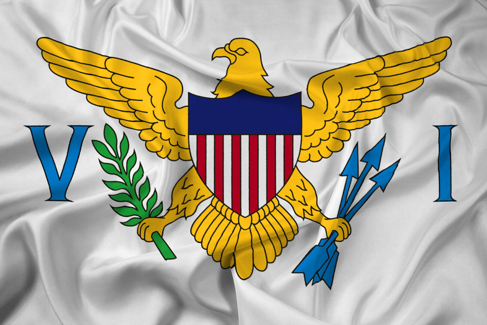 Waving Flag of the U.S. Virgin Islands